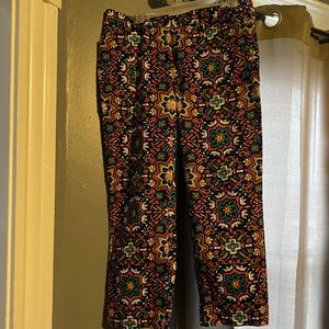 Landfown tribal midwaist skinny dress pants